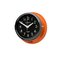 Horloge Murale Orange avec Cadran Noir Silencieux, Royaume-Uni, 1970s 3