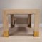 Coffee Table in Travertine, Marble and Brass, Italy, 1970s, Image 4