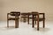 Pamplona Dining Chairs in Walnut and Aubergine Leather by Augusto Savini for Pozzi, Italy, 1965, Set of 4, Image 5