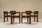 Pamplona Dining Chairs in Walnut and Aubergine Leather by Augusto Savini for Pozzi, Italy, 1965, Set of 4 3