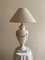Lampada ad urna in ceramica con drappeggio Gesso, Italia, anni '40, Immagine 1