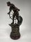 Orologio con statuetta in metallo con marinaio al timone di Xavier Raphanel, Francia, Immagine 11