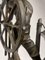 Orologio con statuetta in metallo con marinaio al timone di Xavier Raphanel, Francia, Immagine 16