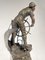 Orologio con statuetta in metallo con marinaio al timone di Xavier Raphanel, Francia, Immagine 4