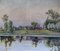 A. Augsburger, Paysage au bord du lac, 1927, Oil on Canvas 1