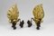 Hollywood Regency Sconces in Carved, Painted and Patinated Wood, 1950s, Set of 2, Image 1