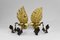 Hollywood Regency Sconces in Carved, Painted and Patinated Wood, 1950s, Set of 2, Image 2