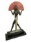 Espana Sculpture Lamp in Red Glass, Spelter and Marble by Raymonde Guerbe for Max Le Verrier, 2022 2