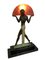 Espana Sculpture Lamp in Red Glass, Spelter and Marble by Raymonde Guerbe for Max Le Verrier, 2022 5