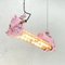 Vintage Industrial Pink Edison Led Flameproof Ceiling Strip Light, 1970s 2