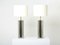 Modernist Brushed Steel Lamps, 1966, Set of 2 2