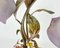 Lampada da tavolo a forma di fiore | Illuminazione vintage italiana | Lampada da tavolo in metallo e vetro, Immagine 7