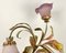 Lampada da tavolo a forma di fiore | Illuminazione vintage italiana | Lampada da tavolo in metallo e vetro, Immagine 4
