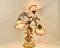 Flower Shaped Table Lamp | Italian Vintage Lighting | Metal & Glass Table Lamp 2