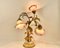 Lampada da tavolo a forma di fiore | Illuminazione vintage italiana | Lampada da tavolo in metallo e vetro, Immagine 2