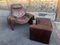 Vintage Proposals Armchair & Foot Stool from Vittorio Introini for Saporiti, Italy, 1970s, Set of 2 1