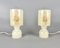 Vintage Marble Table Lamps with Shades, Set of 2 1