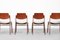 Teak Dining Chairs by Hartmut Lohmeyer for Wilkhahn, 1960s, Set of 4, Image 4