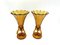 Amber Glass Art Deco Vases, Czech Republic, 1930s, Set of 2, Image 5