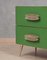 Mid-Century Square Green Color Glass & Brass Nightstands, Set of 2 7