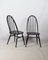 Quaker Chairs in Black by Ercol for L. Ercolani, Uk, 1960s, Set of 2 1