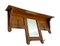 20th Century Arts & Crafts Oak Wall Coat Rack with Beveled Mirror, 1920s 2