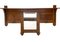 20th Century Arts & Crafts Oak Wall Coat Rack with Beveled Mirror, 1920s 1