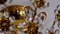 Candelabro de latón dorado y cristal de plomo de Palwa, años 70, Imagen 17