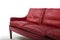 Patinated Indian Red Leather Sofa by Arne Wahl Iversen, 1960s 5