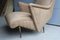 Mid-Century Italian Lounge Chair with Brass Feet from Isa Bergamo, 1950 8