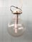 Lámpara colgante italiana con pantalla de esfera de Murano, años 60, Imagen 1
