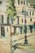 Unknown Artist, Impressionist Town Scene, Mid-20th Century, Oil on Canvas, Image 5