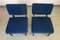 Vintage Stühle aus Blauem Curllet Stoff, 1960er, 4er Set 9