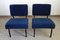 Vintage Stühle aus Blauem Curllet Stoff, 1960er, 4er Set 6
