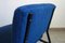 Vintage Stühle aus Blauem Curllet Stoff, 1960er, 4er Set 7
