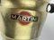 Italienischer Vintage Martini Werbe Eiskübel aus Messing, 1950er 5