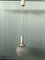 Lampe à Suspension Targetti avec Abat-jour Sphère de Murano, Italie, 1960s 3