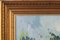 Artista sconosciuto, Paesaggio post impressionista con ulivi e chiesa del villaggio, 1974, Olio su tela, Con cornice, Immagine 11