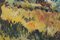 Unbekannter Künstler, Postimpressionistische Landschaft mit Olivenbäumen und Dorfkirche, 1974, Öl auf Leinwand, Gerahmt 7