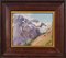 Artista sconosciuto, Paesaggi di montagna, Dipinti ad olio su cartoncino, anni '50, set di 2, Immagine 3