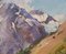 Artista sconosciuto, Paesaggi di montagna, Dipinti ad olio su cartoncino, anni '50, set di 2, Immagine 2