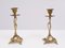 Gilt Bronze Candleholders from Jugendstil, France, 1930s, Set of 2, Image 12