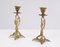 Gilt Bronze Candleholders from Jugendstil, France, 1930s, Set of 2, Image 8