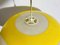 Lampada da soffitto Colani UFO vintage in plastica gialla di Massiv Belgium Lighting, anni '70, Immagine 11