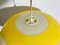 Vintage Colani UFO Ceiling Lamp in Yellow Plastic from Massiv Belgium Lighting, 1970s 11