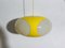 Lámpara de techo Colani UFO vintage de plástico amarillo de Massiv Belgium Lighting, años 70, Imagen 2
