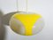 Lámpara de techo Colani UFO vintage de plástico amarillo de Massiv Belgium Lighting, años 70, Imagen 3