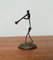 Mid-Century Wrought Iron Horseshoe Nail Art Piper Figurine, 1960s 1