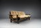 Lounge Living Room Set in Softwood & Leather, France, 1960s, Set of 7 23