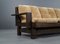 Lounge Living Room Set in Softwood & Leather, France, 1960s, Set of 7 37